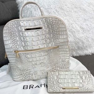BRAHMIN FELICITY BACKPACK IN COCONUT W/ADY WALLET